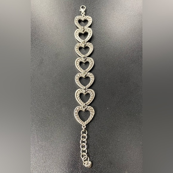 Brighton Connected by Love Bracelet heart charm silver plated - Picture 8 of 8